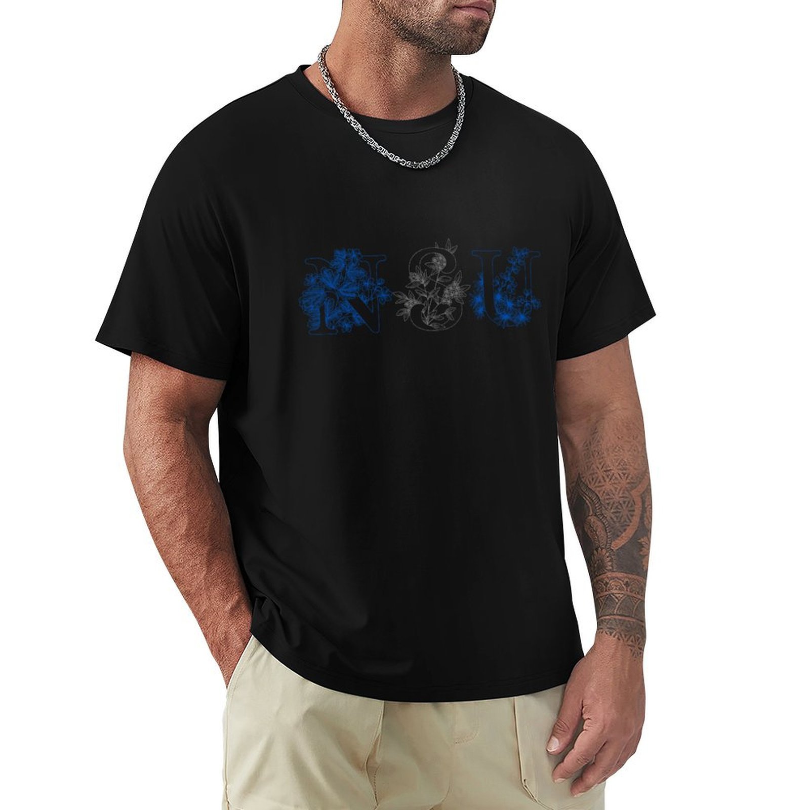 Men'S Fashion Nova Shirts - เสื้อยืดลายดอกไม้ NSU Nova Southeastern University แฟชั่นพิมพ์ลาย