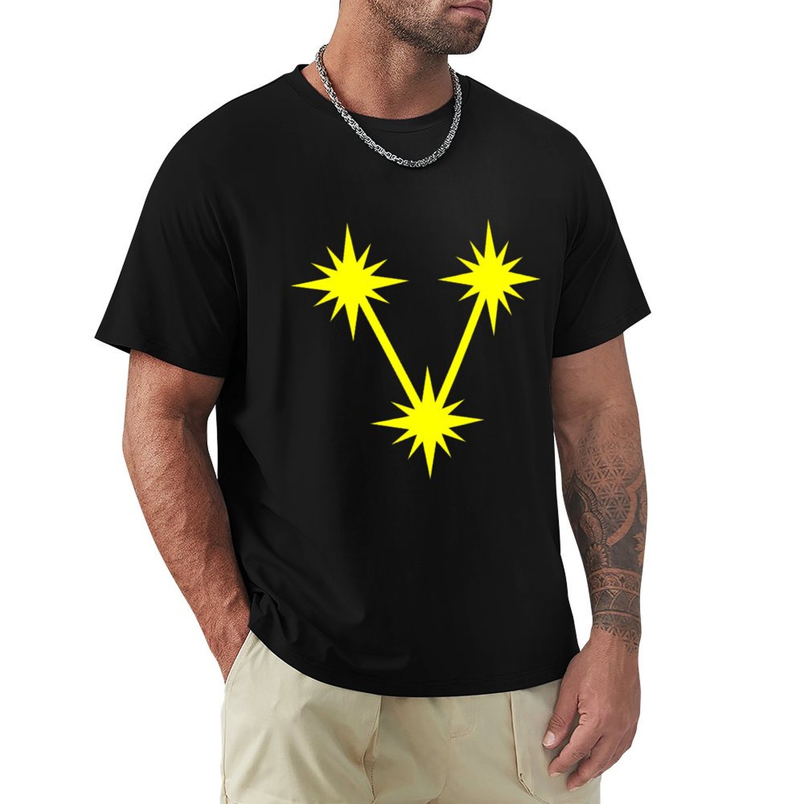 Men'S Fashion Nova Shirts - เสื้อยืด Nova Cluster แฟชั่นเรียบง่าย สไตล์ลำลอง