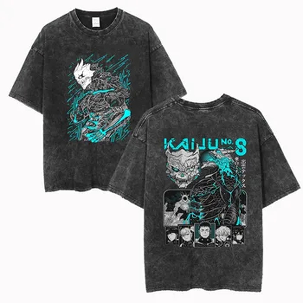 Graphic Tee Oversized - เสื้อยืด Kaiju No 8 ลายการ์ตูนอนิเมะ Kaiju