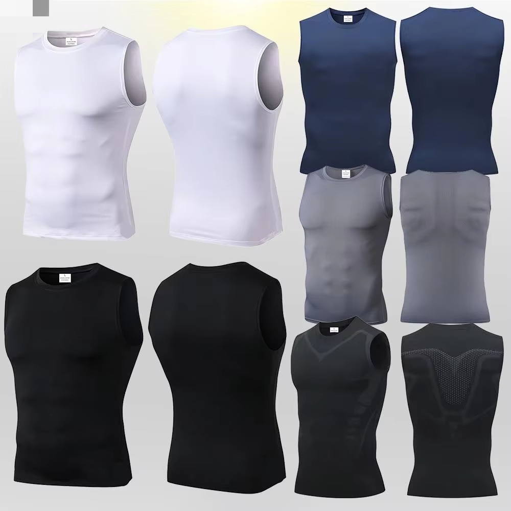 Muscle Tee Workout - เสื้อกล้ามออกกำลังกายผู้ชาย แห้งเร็ว พิมพ์ลาย สำหรับฟิตเนส เพาะกาย เวทเทรนนิ่ง