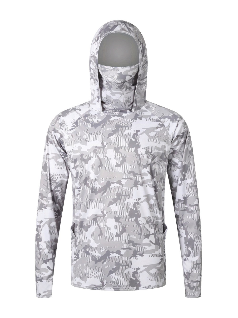 Men Fashion Upper - เสื้อยืดแขนยาวลายพรางสำหรับผู้ชายสไตล์ยุโรปและอเมริกา ใส่สบาย ระบายอากาศได้ดี เหมาะสำหรับตกปลาและกิจกรรมกลางแจ้ง