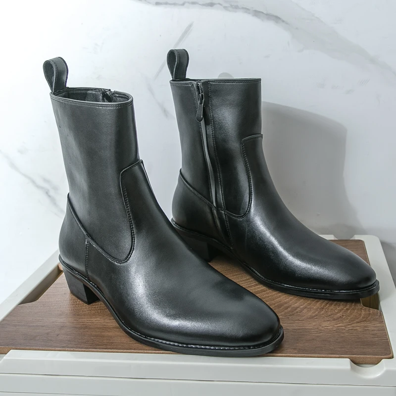 รองเท้าบูทหุ้มข้อคลาสสิก สวมใส - Mens Fashion Zapatos บทวิจารณ์และราคา