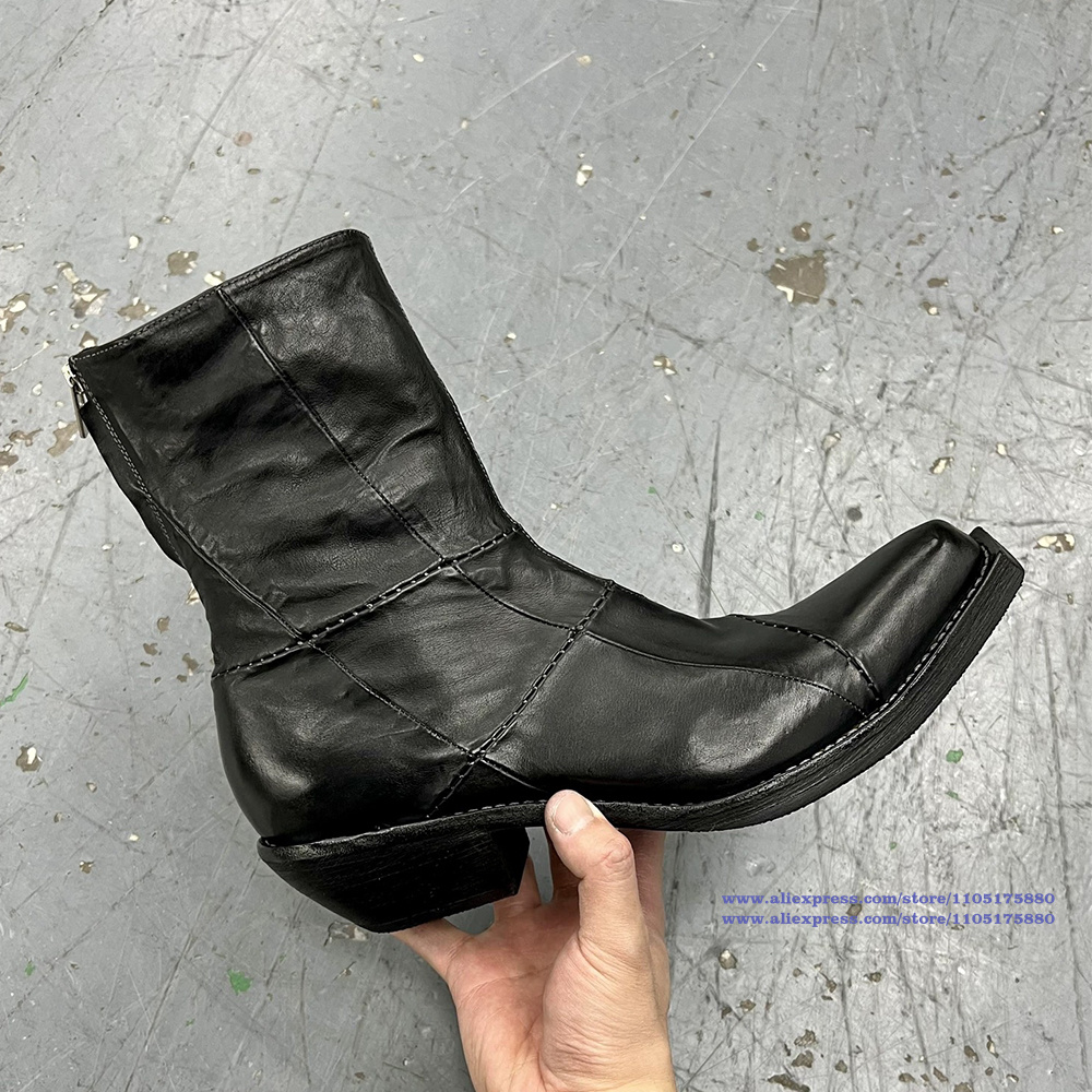 รองเท้าบูทหนังสีดำสำหรับผู้ชาย - Chelsea Boots Men บทวิจารณ์และราคา