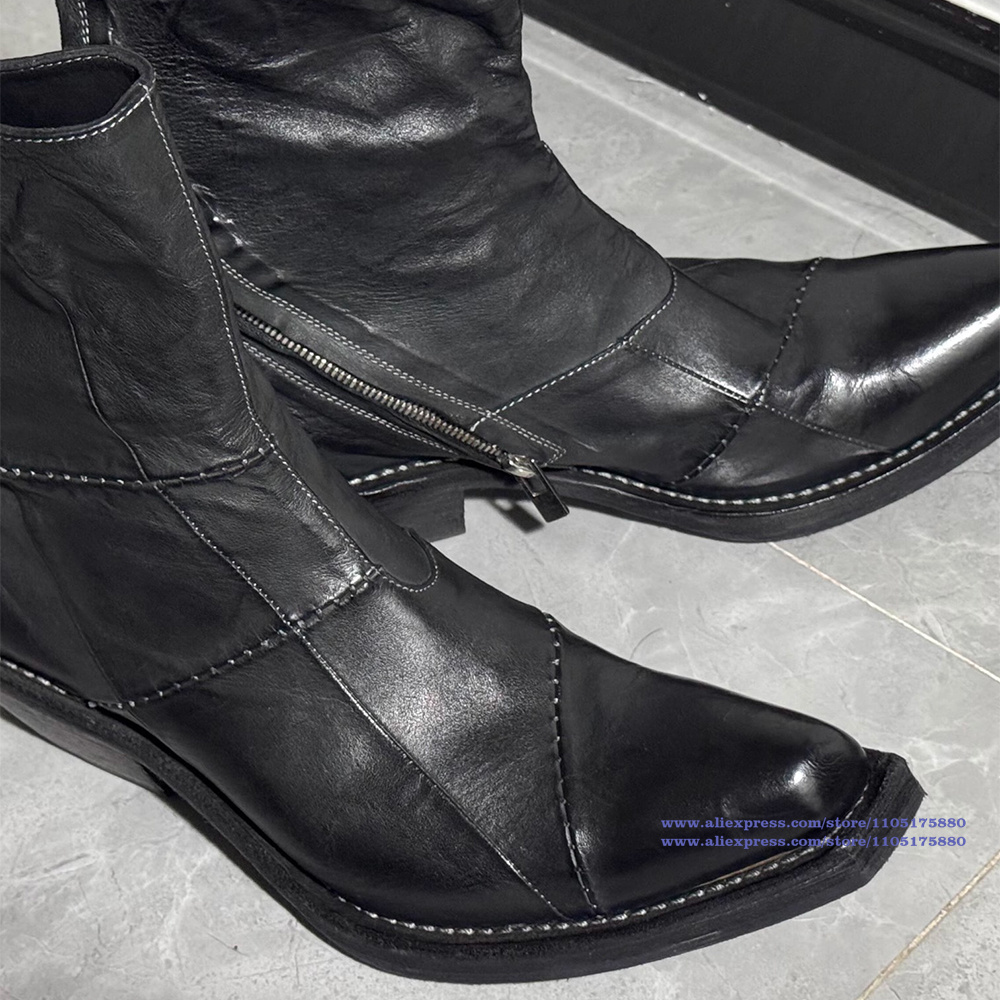 รองเท้าบูทหนังสีดำสำหรับผู้ชาย - Chelsea Boots Men บทวิจารณ์และราคา