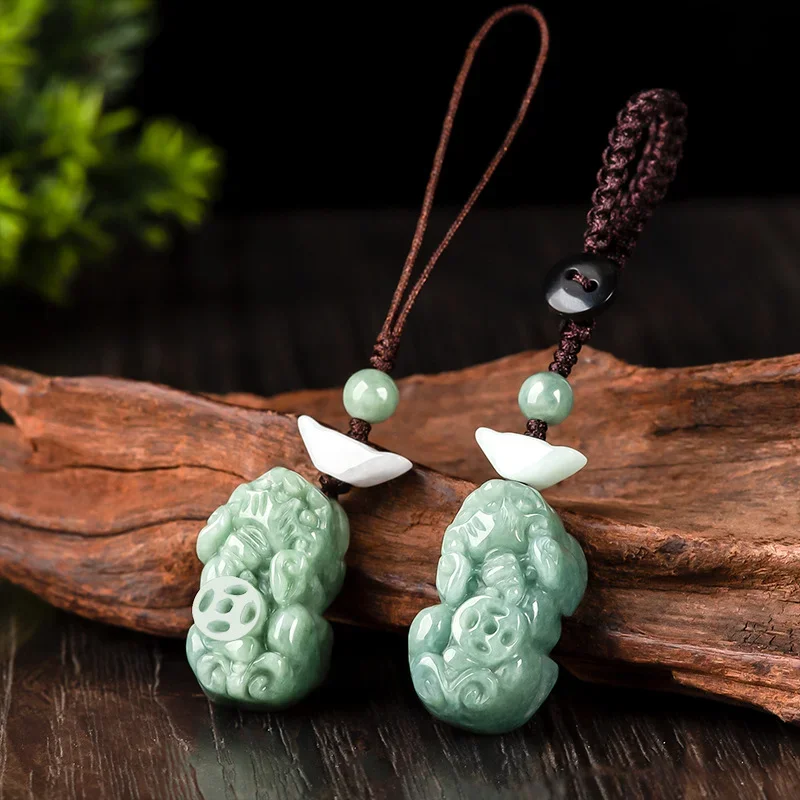 พม่ามรกต Pixiu Yuanbao โทรศัพท - Men Fashion Key บทวิจารณ์และราคา