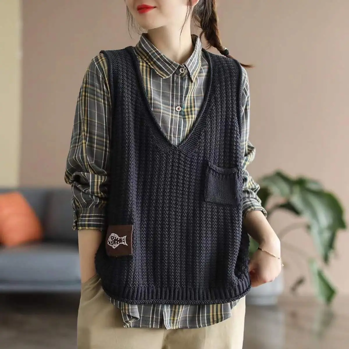 เสื้อสเวตเตอร์แฟชั่นผู้หญิงแบบ - Formal Waistcoat Vest บทวิจารณ์และราคา