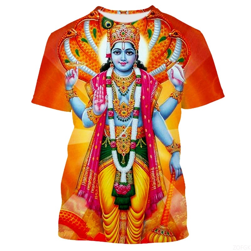 แฟชั่นฤดูร้อนอินเดีย Deities ก - Graphic Tee Oversized บทวิจารณ์และราคา