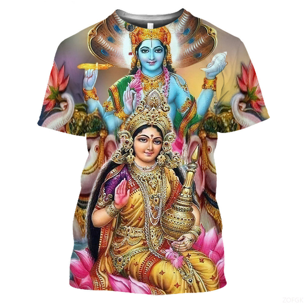แฟชั่นฤดูร้อนอินเดีย Deities ก - Graphic Tee Oversized บทวิจารณ์และราคา