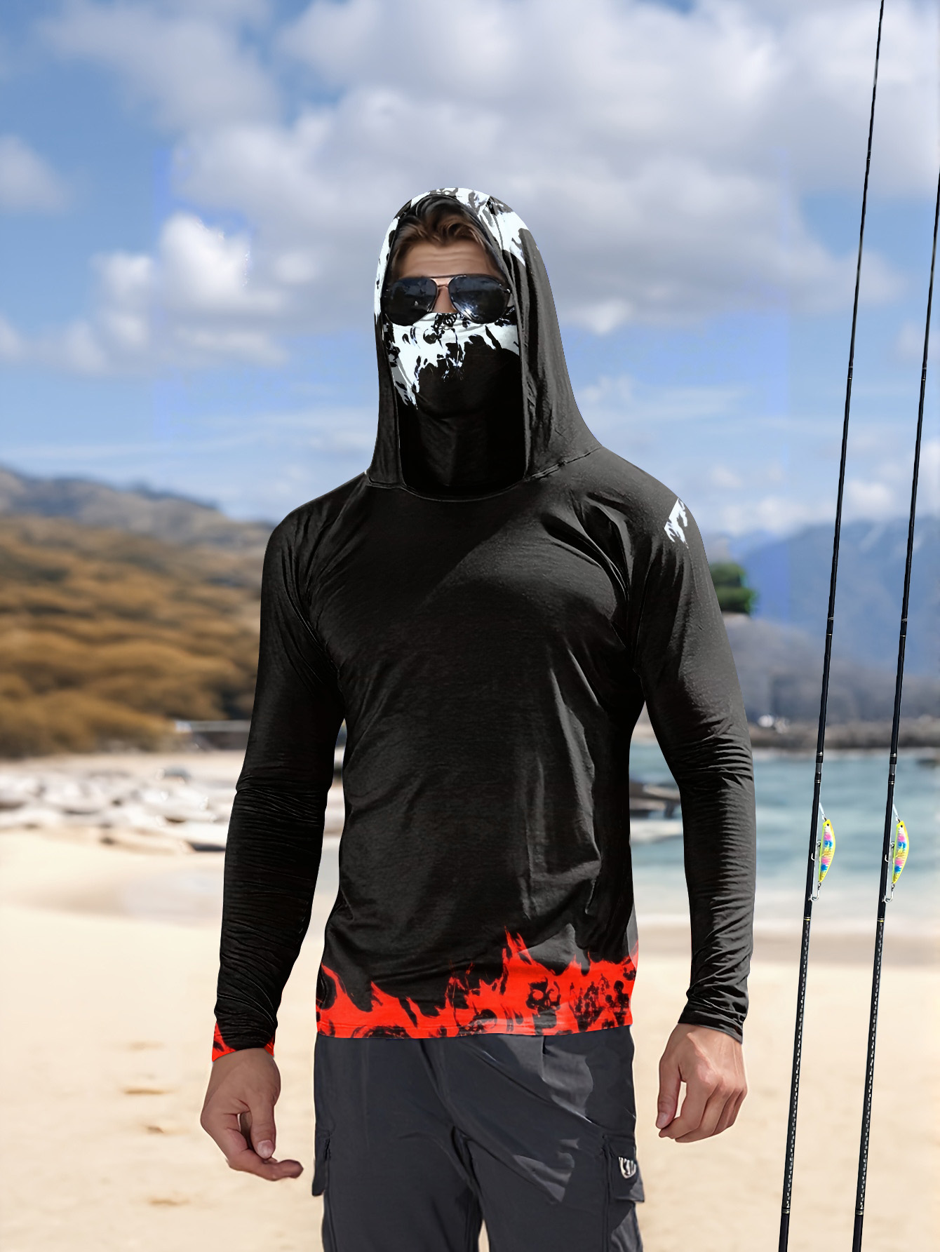 เสื้อตกปลาผู้ชายแบบมีฮู้ด แขนย - Men Fashion Upper บทวิจารณ์และราคา