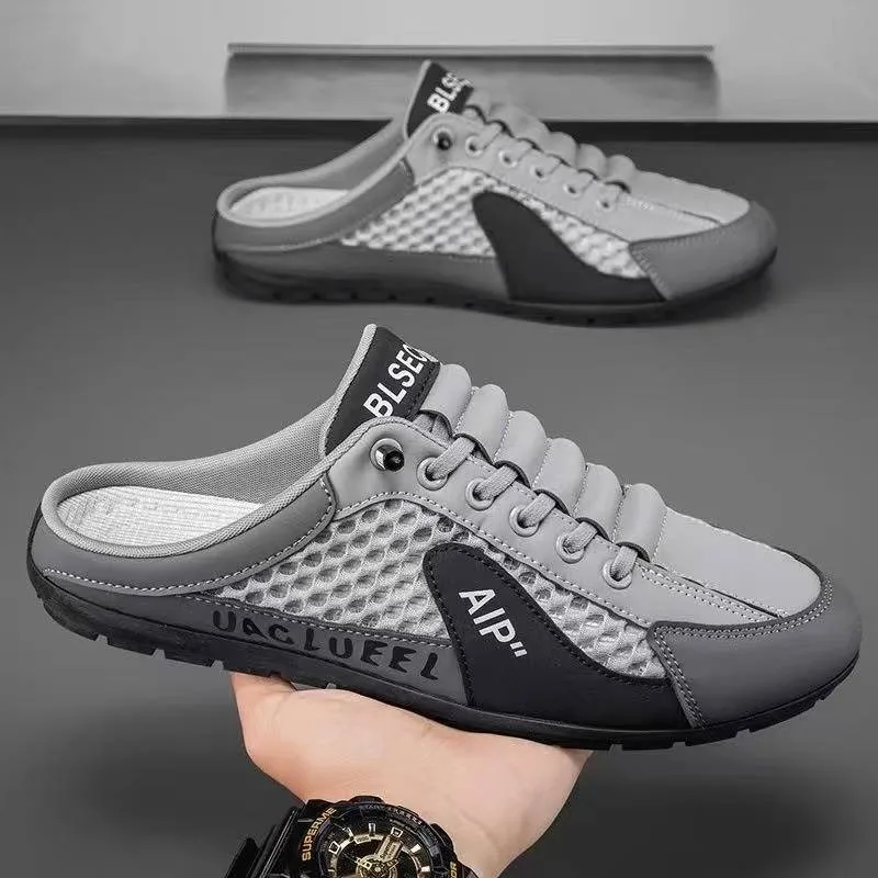 รองเท้าแตะแบบสวมครึ่งเท้า พื้น - Mens Fashion Zapatos บทวิจารณ์และราคา