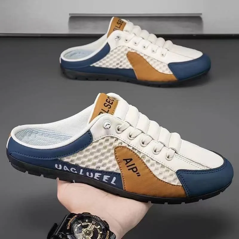 รองเท้าแตะแบบสวมครึ่งเท้า พื้น - Mens Fashion Zapatos บทวิจารณ์และราคา