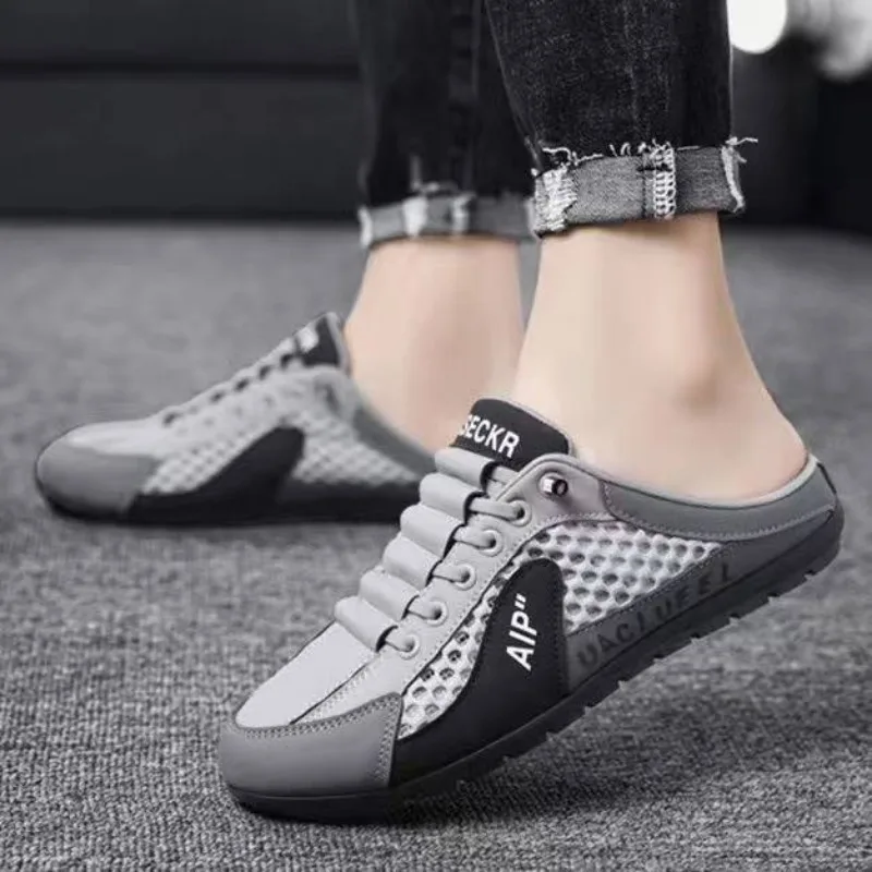 รองเท้าแตะแบบสวมครึ่งเท้า พื้น - Mens Fashion Zapatos บทวิจารณ์และราคา