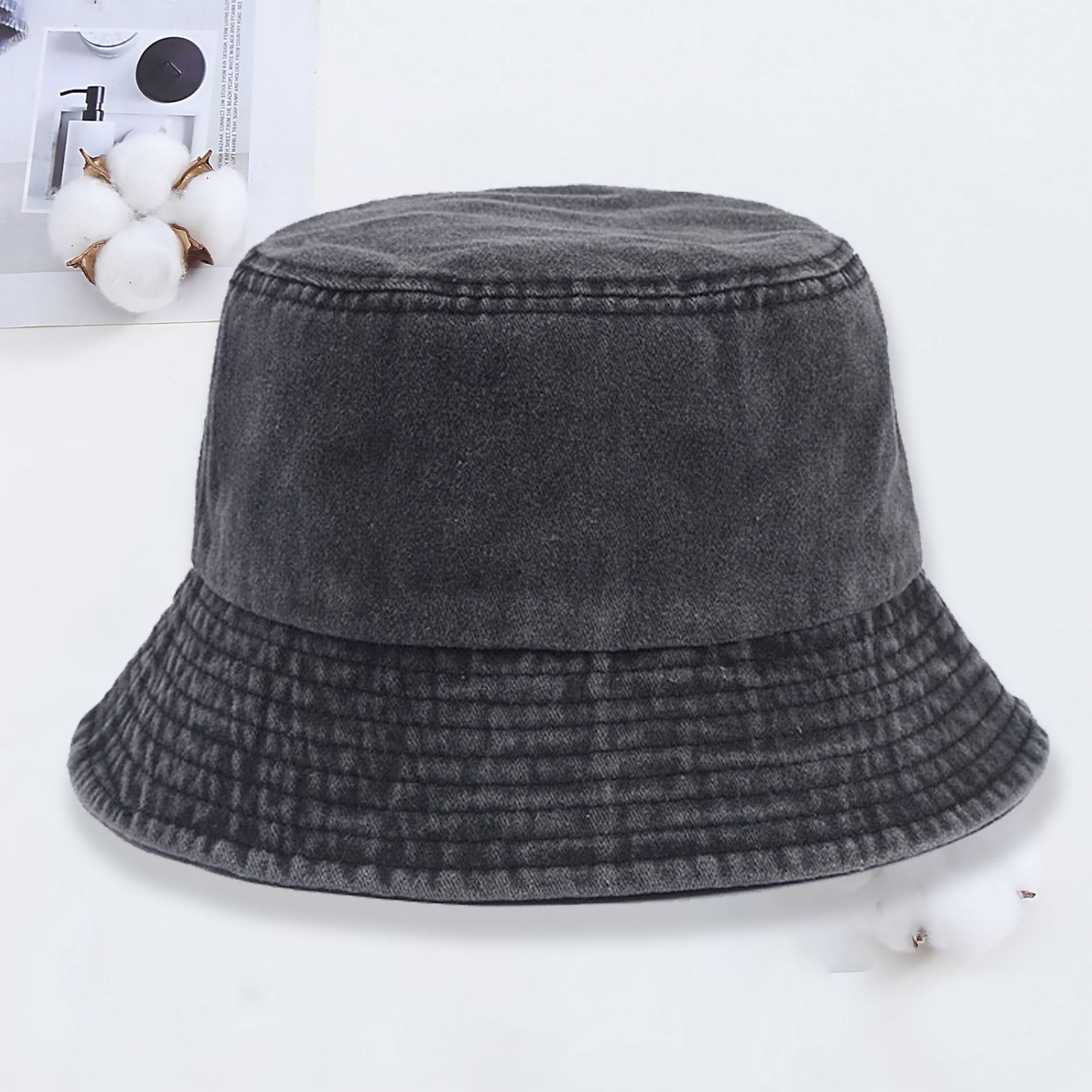 หมวกบักเก็ตยีนส์โลโก้สั่งทำพิเ - Men'S Fashion With Hat บทวิจารณ์และราคา