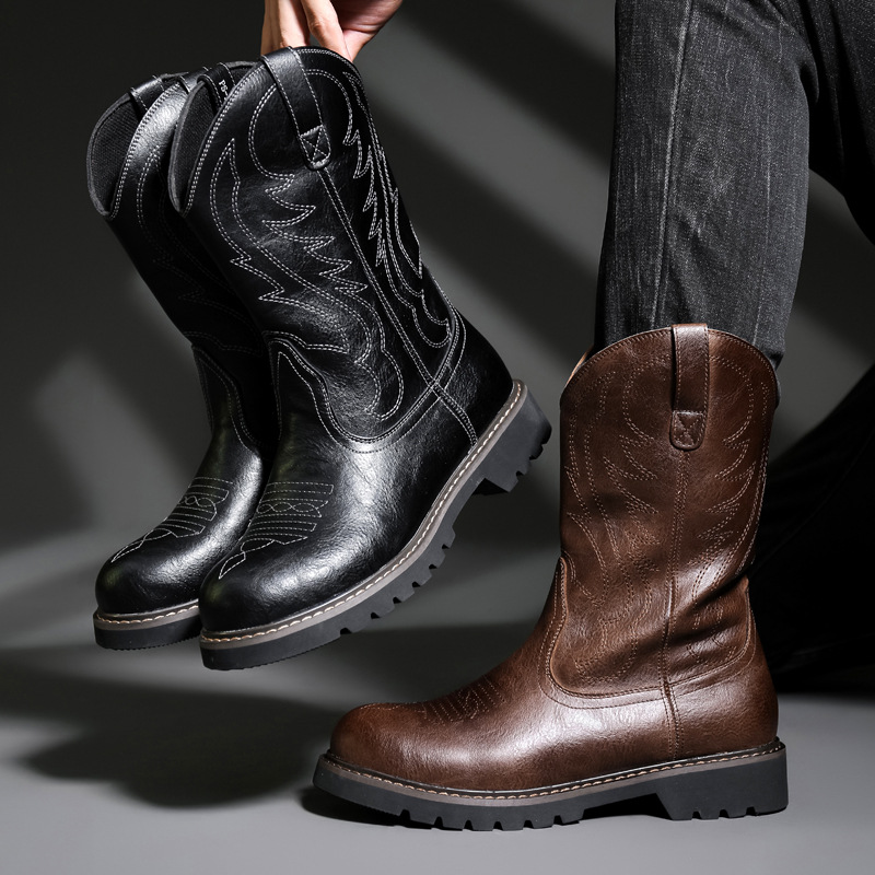 รองเท้าบูทคาวบอยผู้ชายแฟชั่น ร - Mens Fashion Zapatos บทวิจารณ์และราคา