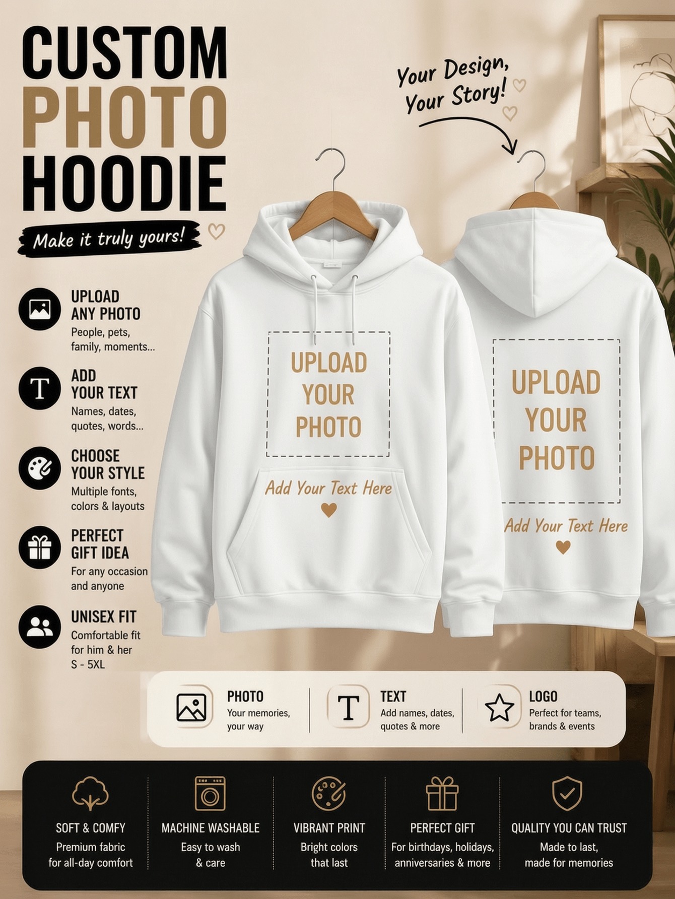เสื้อฮู้ดผู้หญิงแบบสปอร์ตทรงโอ - Graphic Tee Oversized บทวิจารณ์และราคา