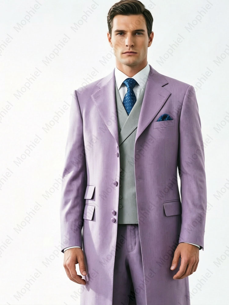ชุดสูทผู้ชายคุณภาพสูงทรงยาว แบ - Formal Waistcoat Vest บทวิจารณ์และราคา