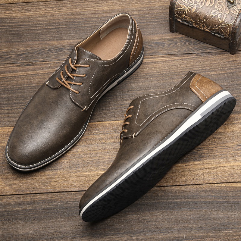 รองเท้าหนังลําลองผู้ชายแฟชั่นธ - Mens Fashion Zapatos บทวิจารณ์และราคา