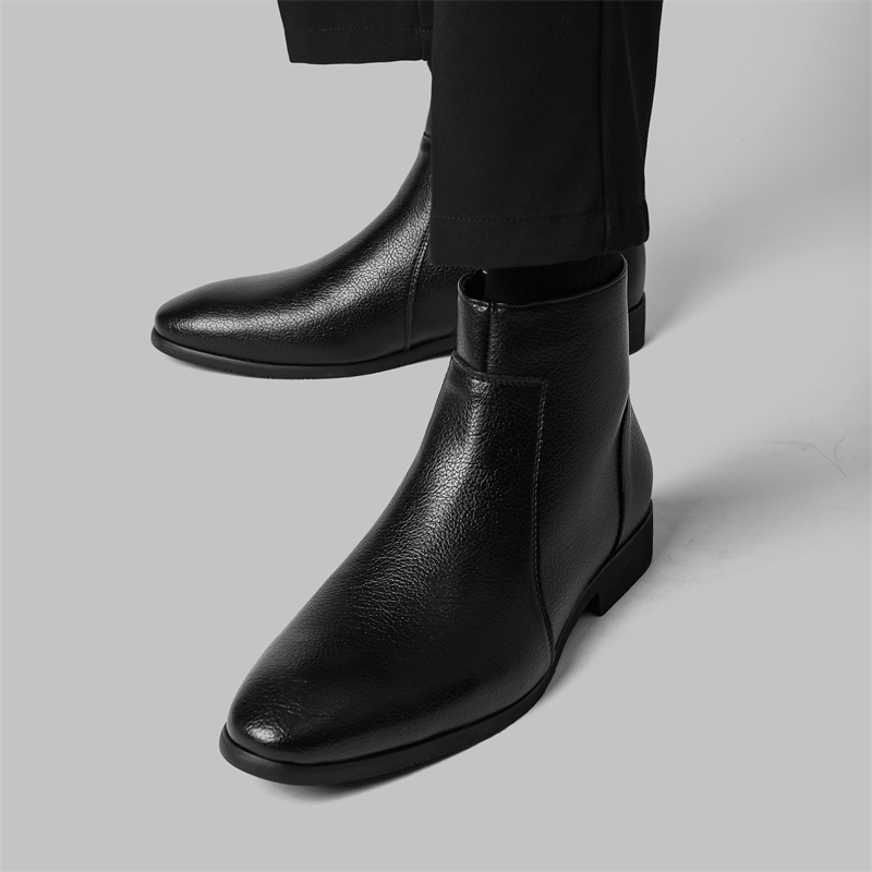 รองเท้าบูทข้อสั้นหนังนุ่มสำหรั - Chelsea Boots Men บทวิจารณ์และราคา