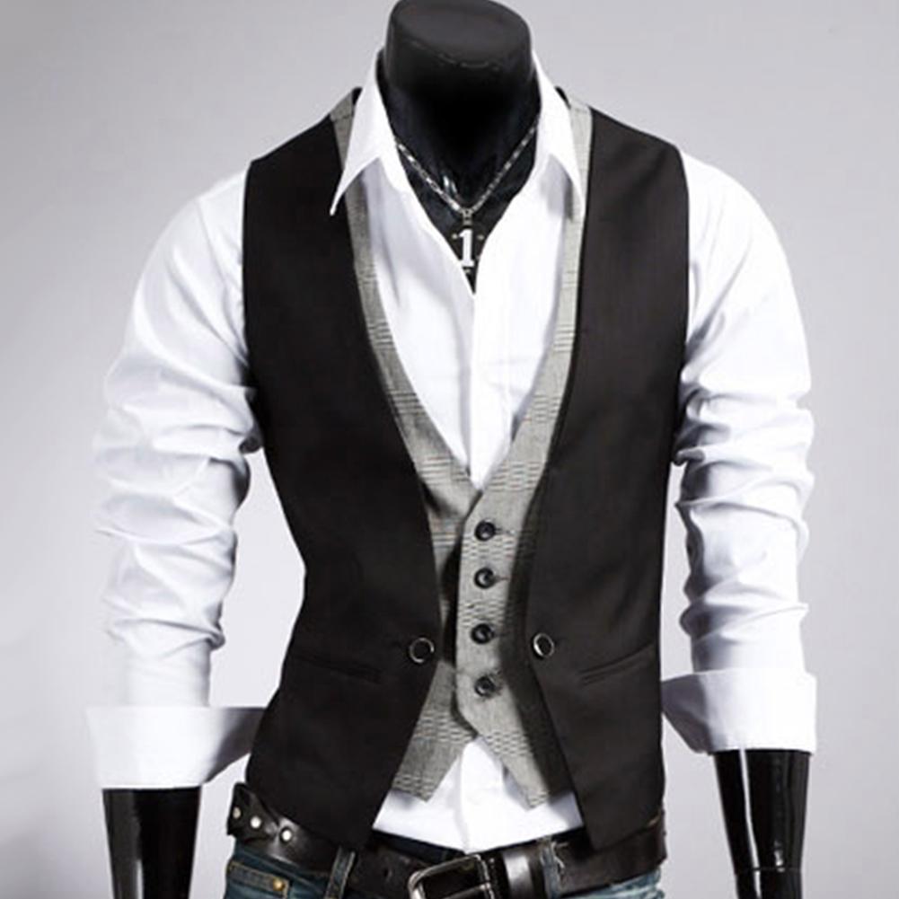 เสื้อกั๊กทางการสำหรับผู้ชายเสื - Formal Waistcoat Vest บทวิจารณ์และราคา