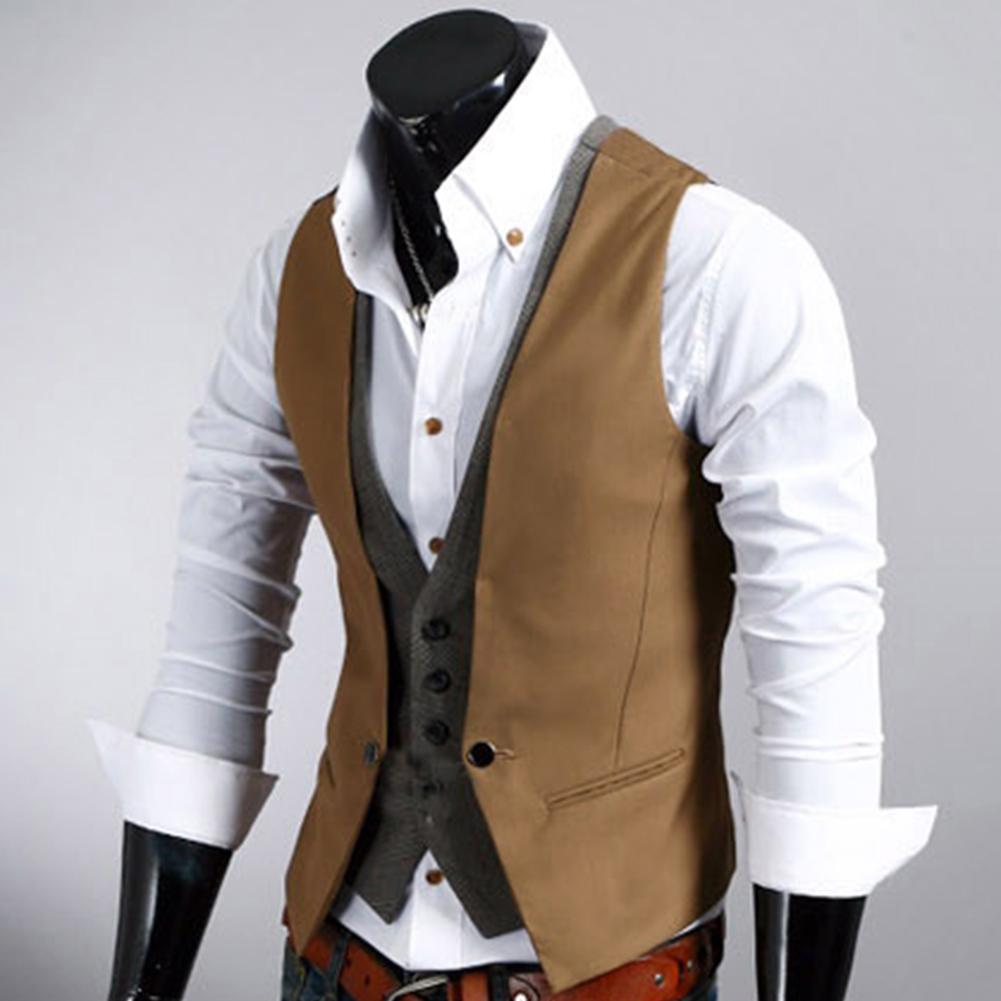 เสื้อกั๊กทางการสำหรับผู้ชายเสื - Formal Waistcoat Vest บทวิจารณ์และราคา