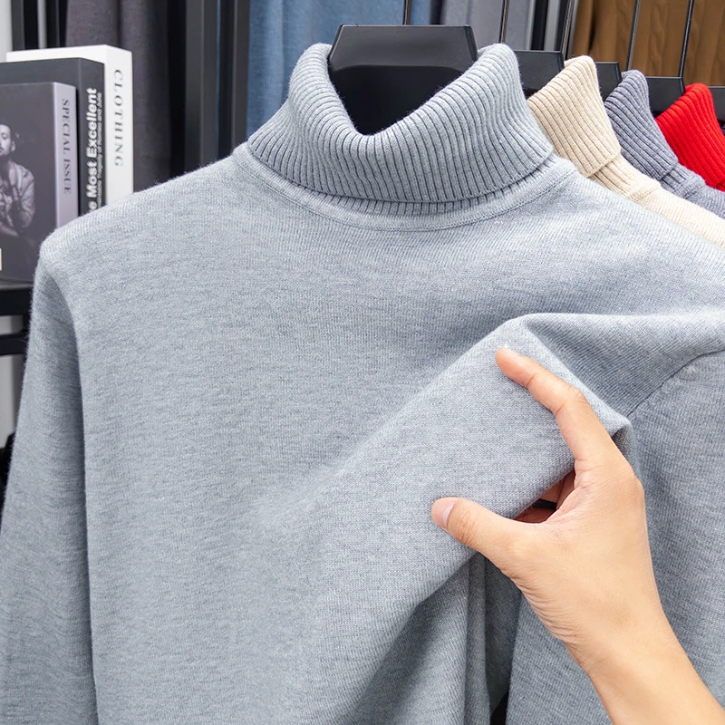 เสื้อสเวตเตอร์คอเต่าถักคุณภาพส - Knitted Cardigan Men บทวิจารณ์และราคา