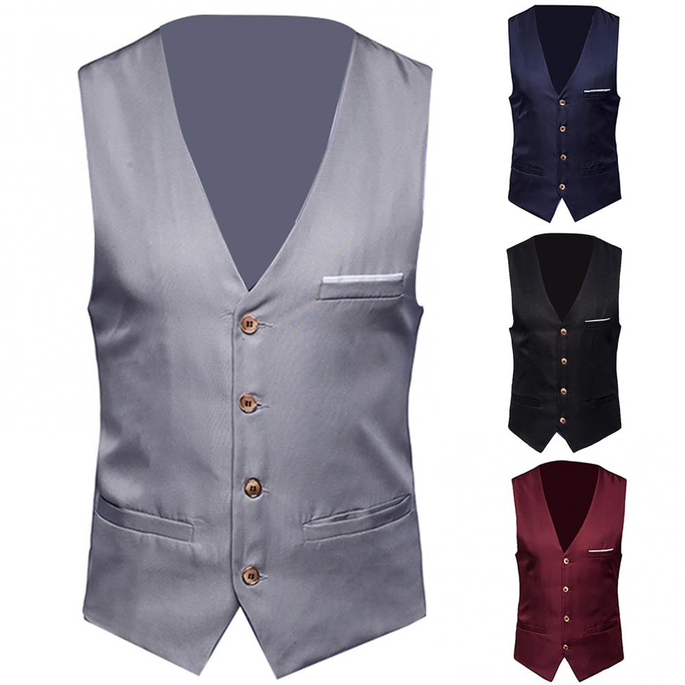 เสื้อกั๊กชุดเดรสสำหรับผู้ชายทร - Formal Waistcoat Vest บทวิจารณ์และราคา