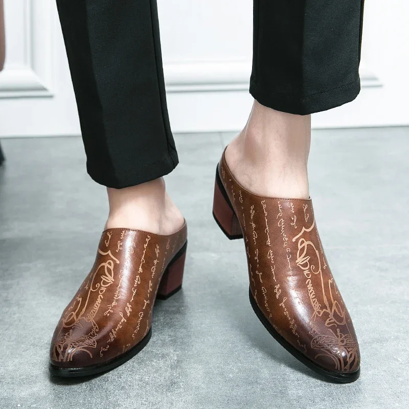 4 ซม.รองเท้าส้นสูงผู้ชายLoafer - Mens Fashion Zapatos บทวิจารณ์และราคา