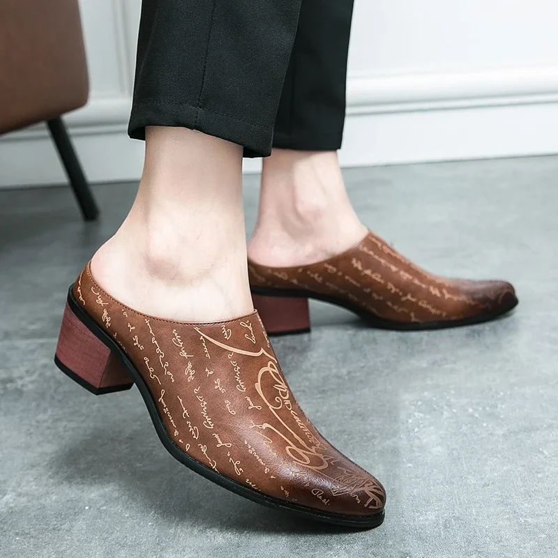 4 ซม.รองเท้าส้นสูงผู้ชายLoafer - Mens Fashion Zapatos บทวิจารณ์และราคา