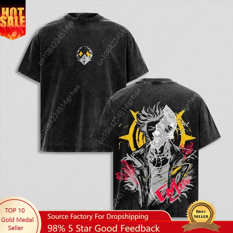 เสื้อยืดลายอนิเมะวินเทจ Gachia - Graphic Tee Oversized บทวิจารณ์และราคา