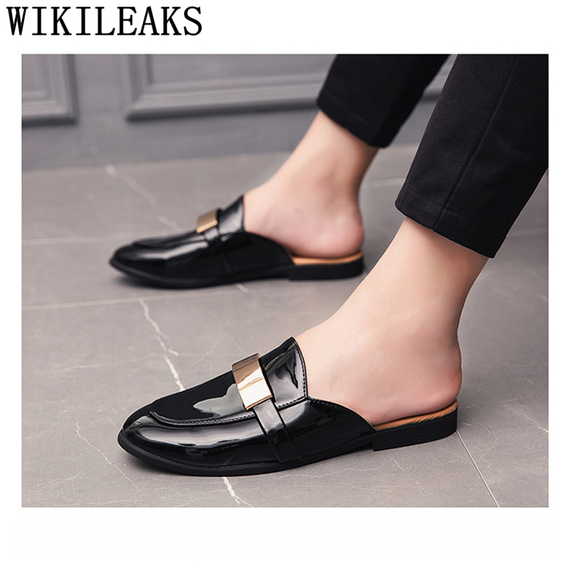 สีดำครึ่งรองเท้าสำหรับชายสิทธิ - Mens Fashion Zapatos บทวิจารณ์และราคา